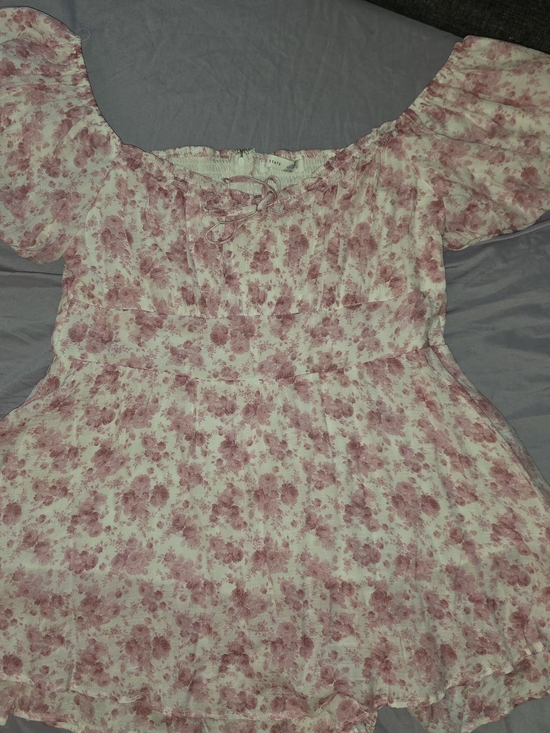 Madewell Dresses & Skirts - Altar'd State Cream Dress with Dusty Pink Floral Print